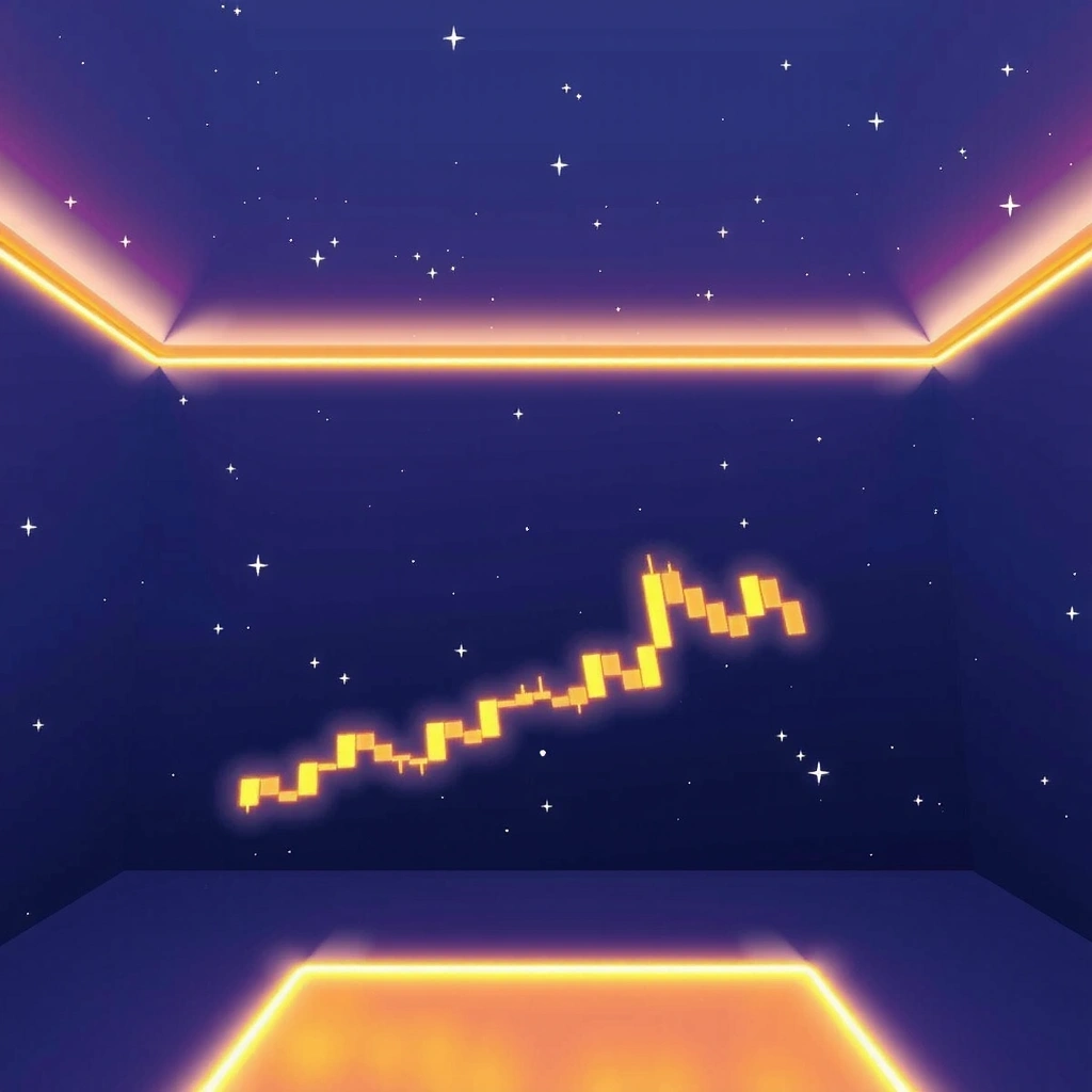 Cosmic trading chart background